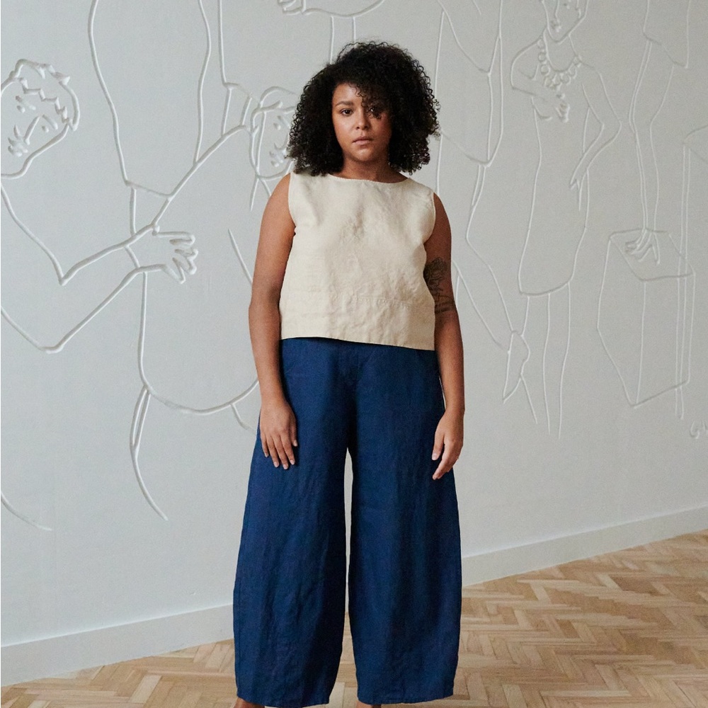 Linenfox Natural Beige Tank Top